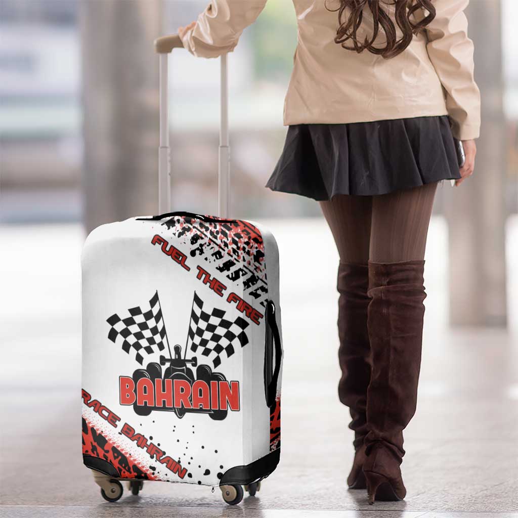 Formula 1 Inspired Bahrain Race Luggage Cover with Checkered Flag Print TS04