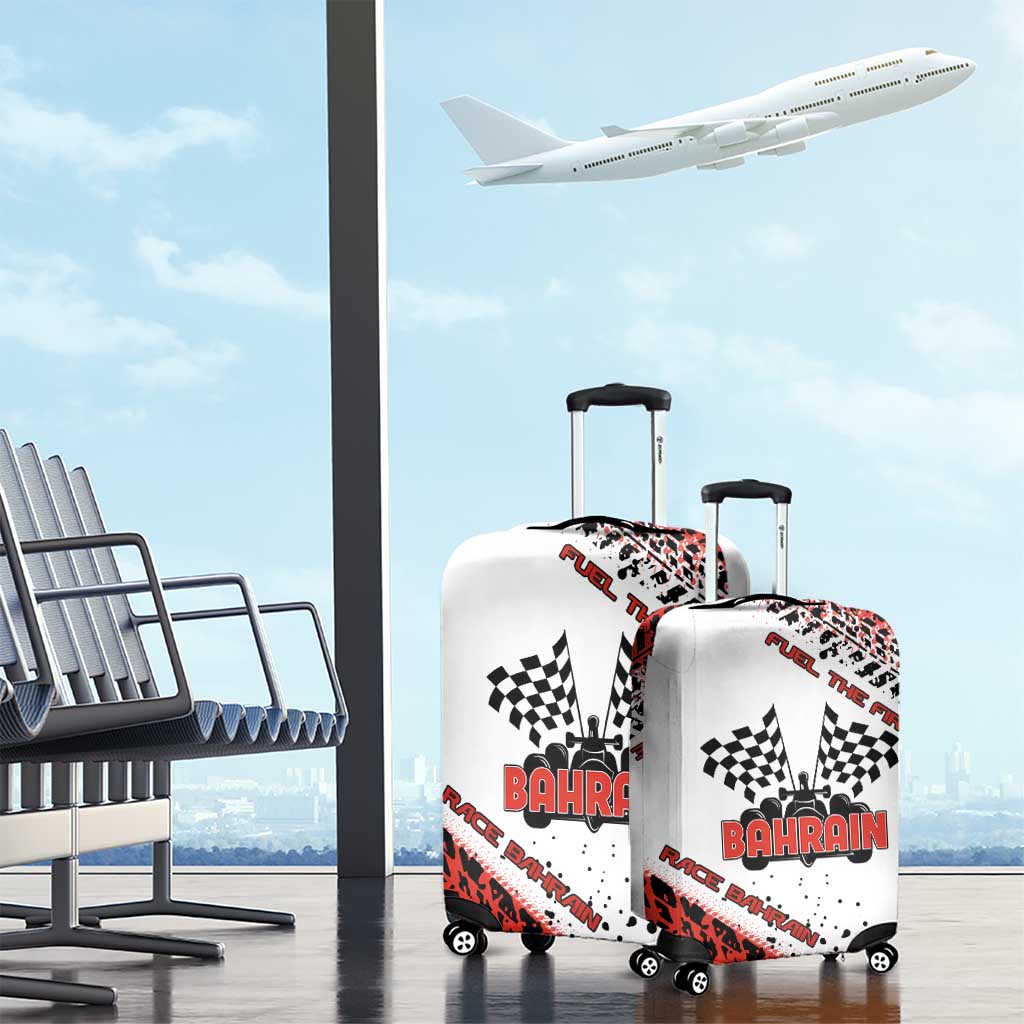 Formula 1 Inspired Bahrain Race Luggage Cover with Checkered Flag Print TS04