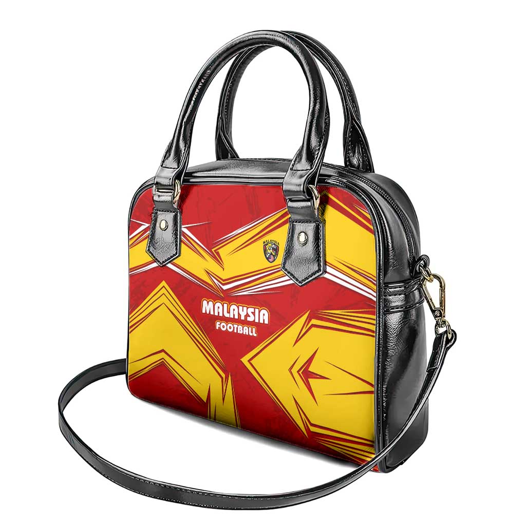 Malaysia Football Shoulder Handbag with Roaring Tiger and Red Yellow National Colors TS04