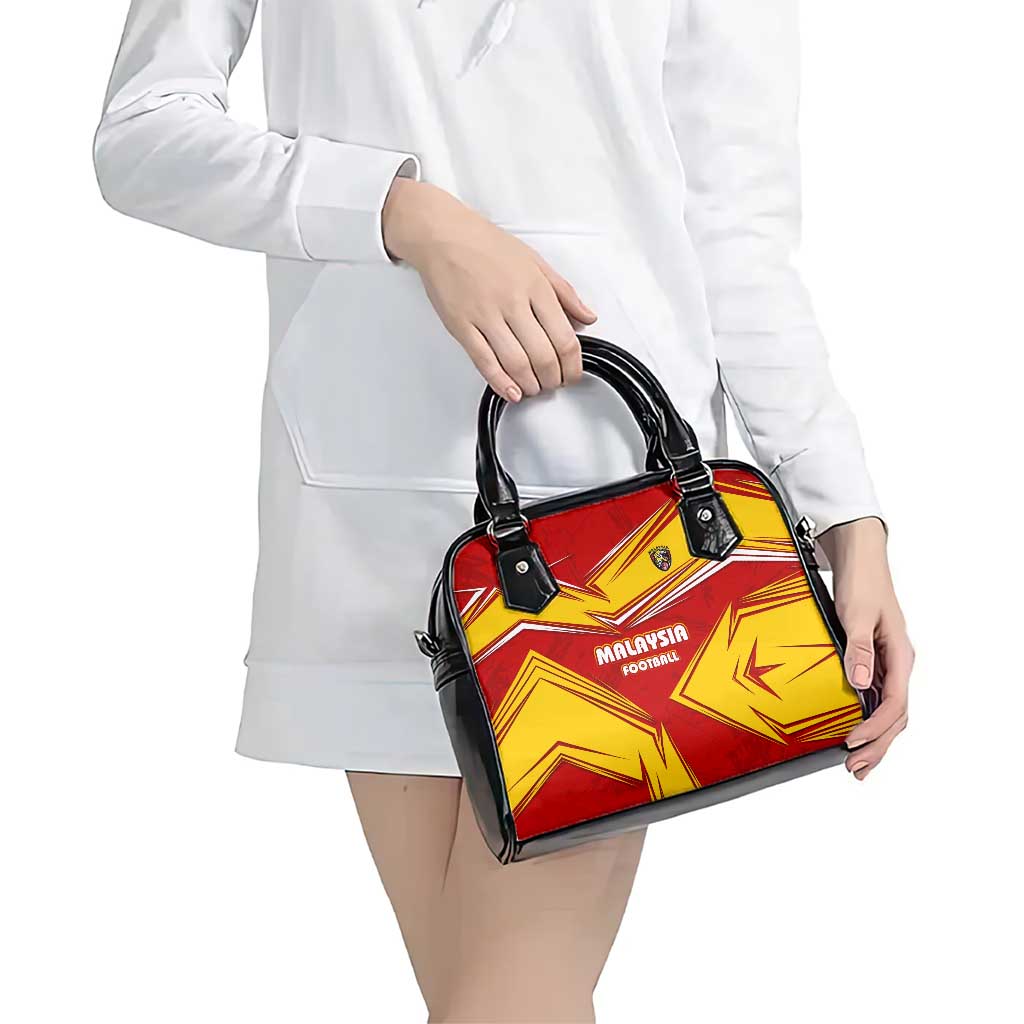Malaysia Football Shoulder Handbag with Roaring Tiger and Red Yellow National Colors TS04