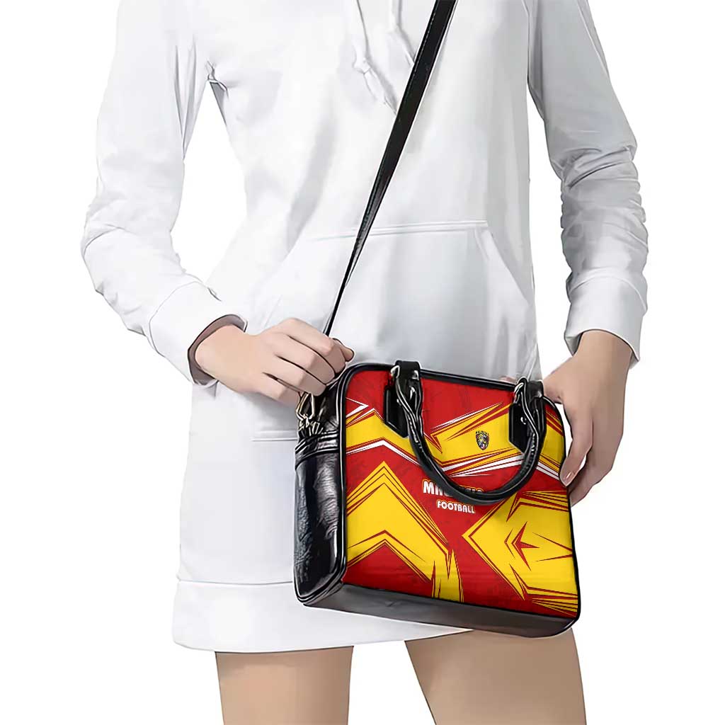 Malaysia Football Shoulder Handbag with Roaring Tiger and Red Yellow National Colors TS04