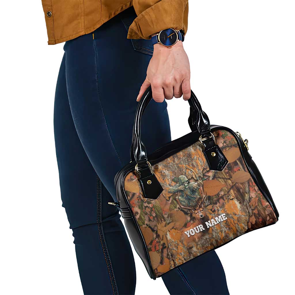 Custom Deer Hunting Shoulder Handbag Big Game Camo Forest Design and Skeleton Archer TS04