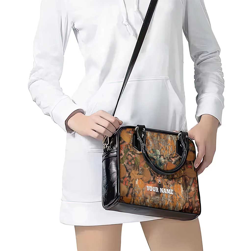 Custom Deer Hunting Shoulder Handbag Big Game Camo Forest Design and Skeleton Archer TS04