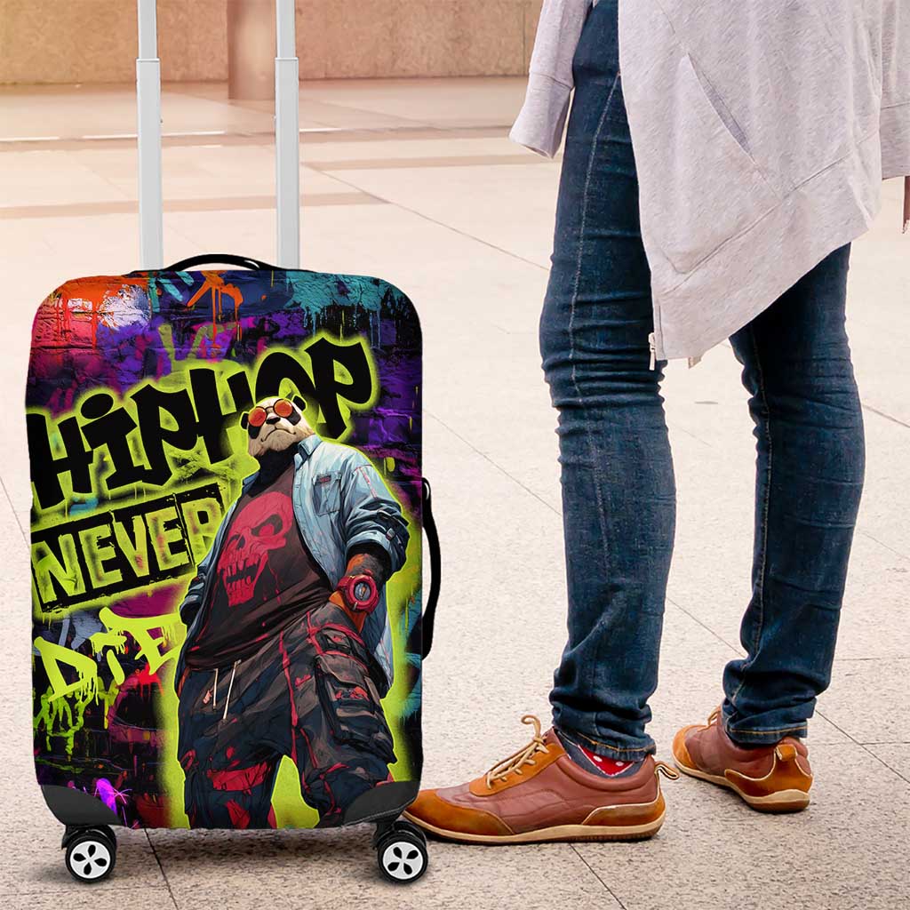 Graffiti Hip Hop Luggage Cover with Neon Bear and Street Artist Panda Design TS04
