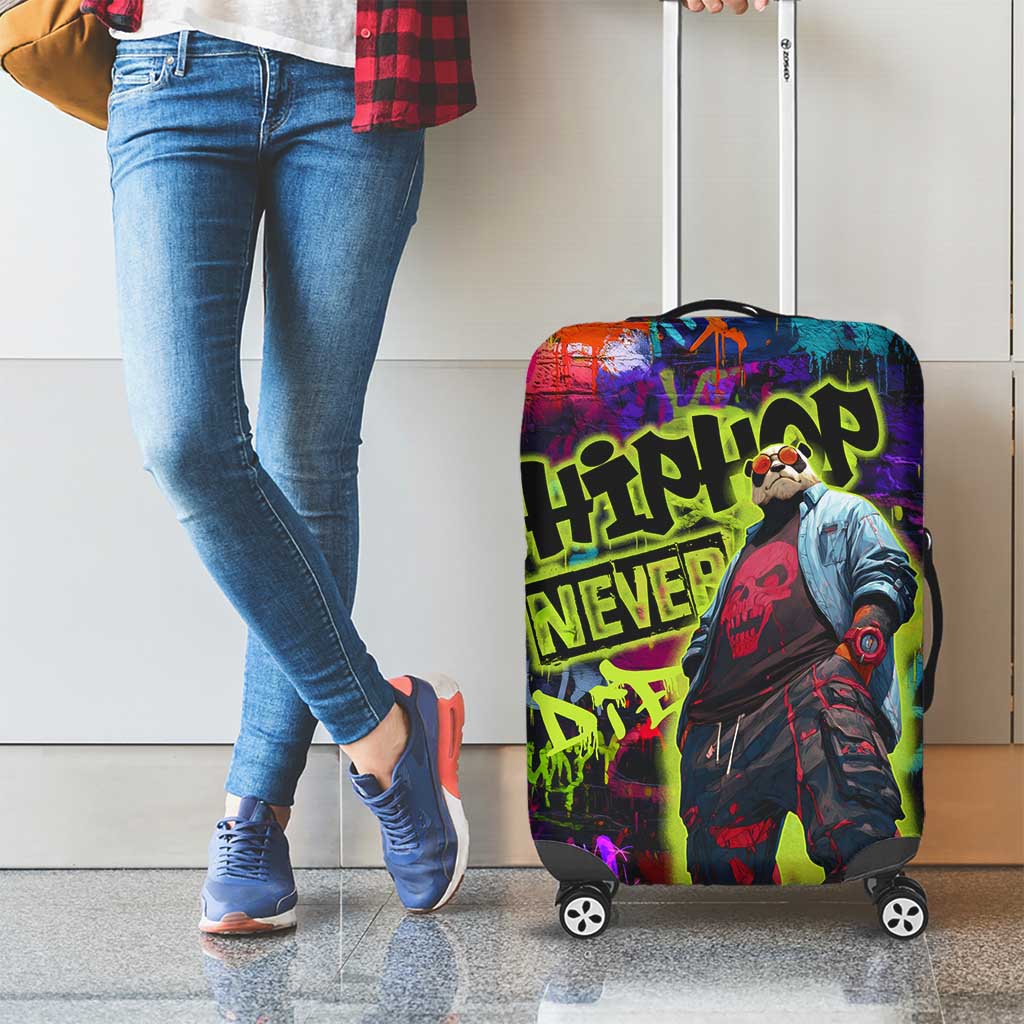 Graffiti Hip Hop Luggage Cover with Neon Bear and Street Artist Panda Design TS04