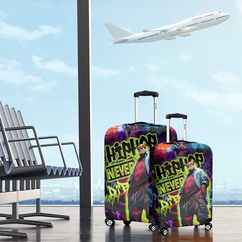 Graffiti Hip Hop Luggage Cover with Neon Bear and Street Artist Panda Design TS04