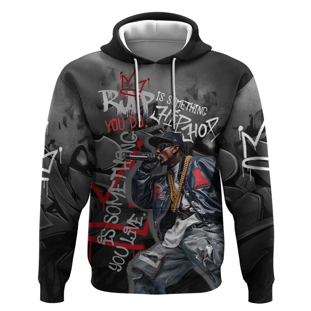 Rap Star Streetwear Hoodie with Graffiti Lettering and Hip Hop TS04