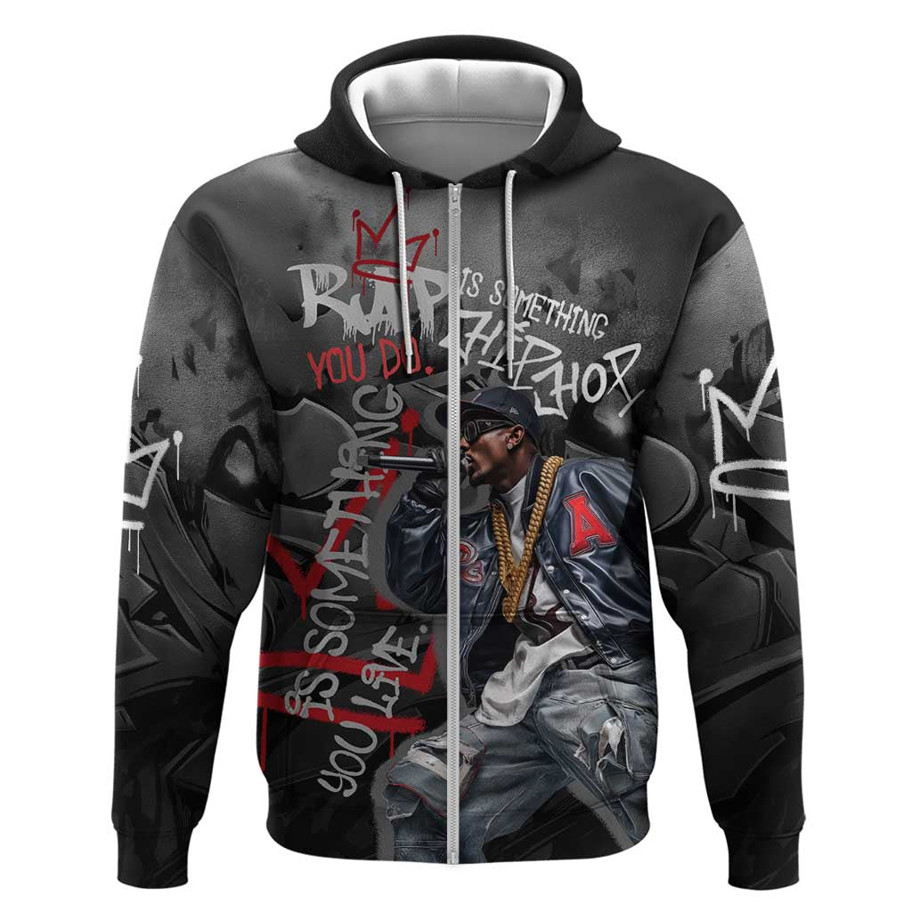 Rap Star Streetwear Hoodie with Graffiti Lettering and Hip Hop TS04