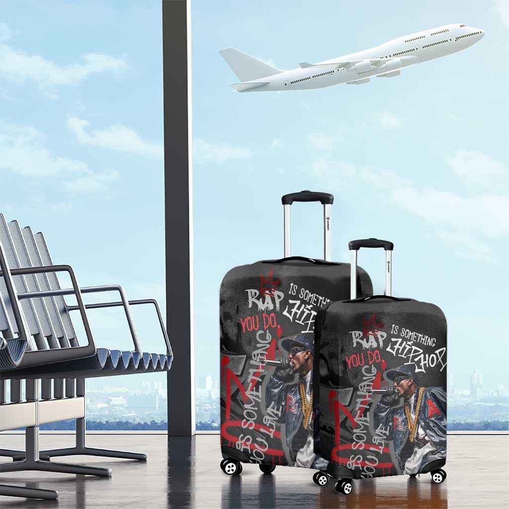 Rap Star Streetwear Luggage Cover with Graffiti Lettering and Hip Hop TS04