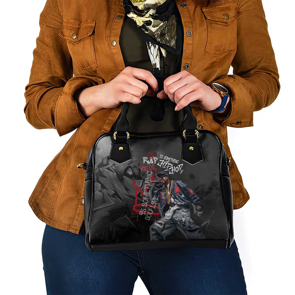 Rap Star Streetwear Shoulder Handbag with Graffiti Lettering and Hip Hop TS04
