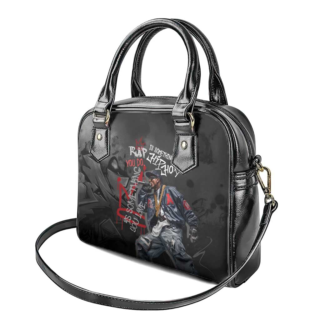 Rap Star Streetwear Shoulder Handbag with Graffiti Lettering and Hip Hop TS04