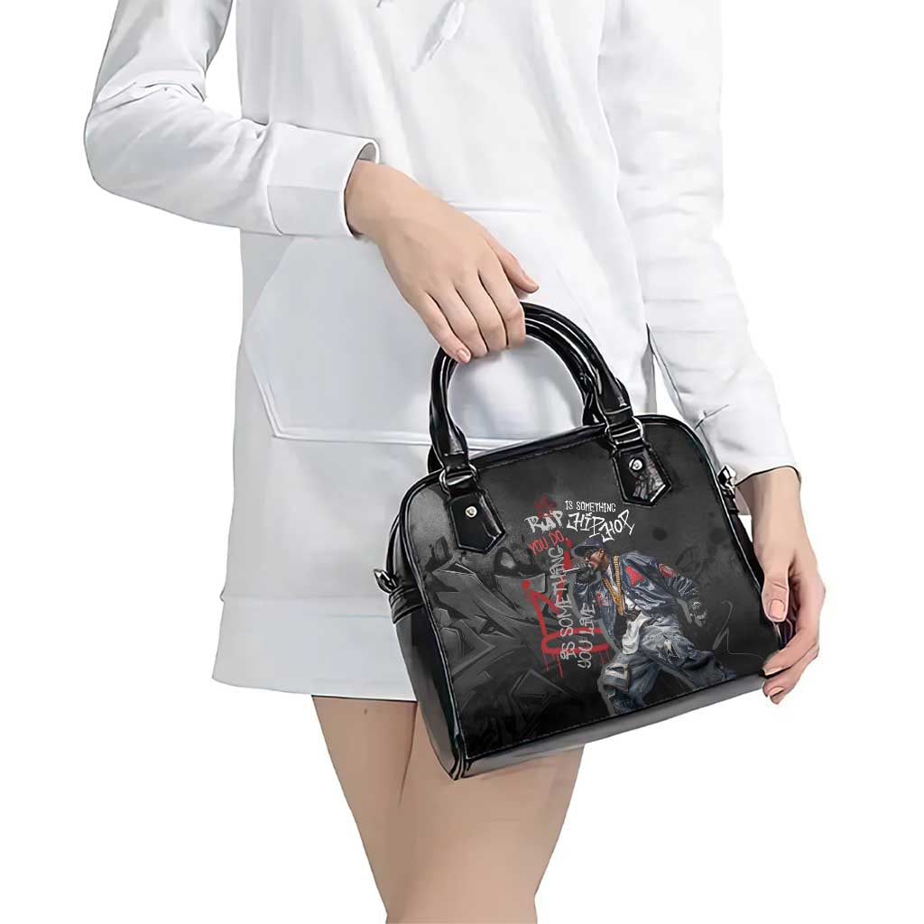 Rap Star Streetwear Shoulder Handbag with Graffiti Lettering and Hip Hop TS04