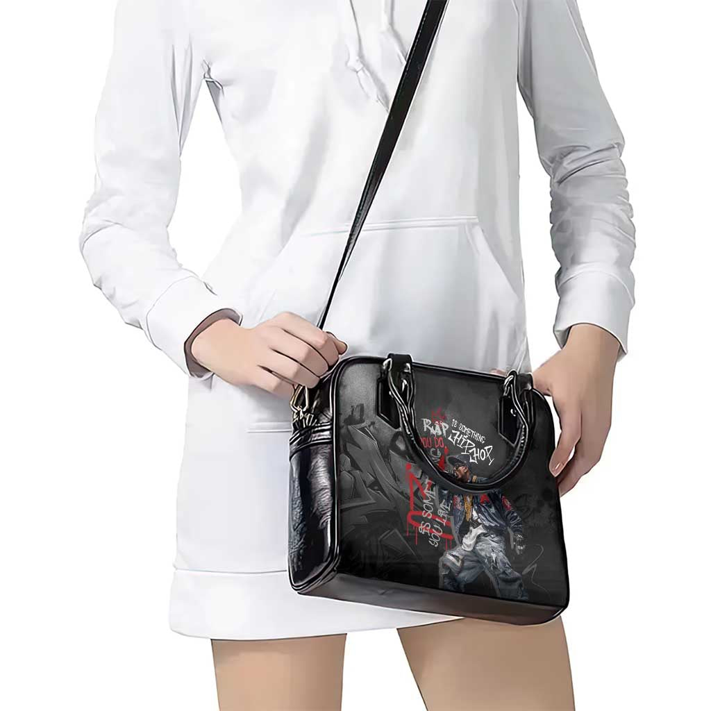 Rap Star Streetwear Shoulder Handbag with Graffiti Lettering and Hip Hop TS04