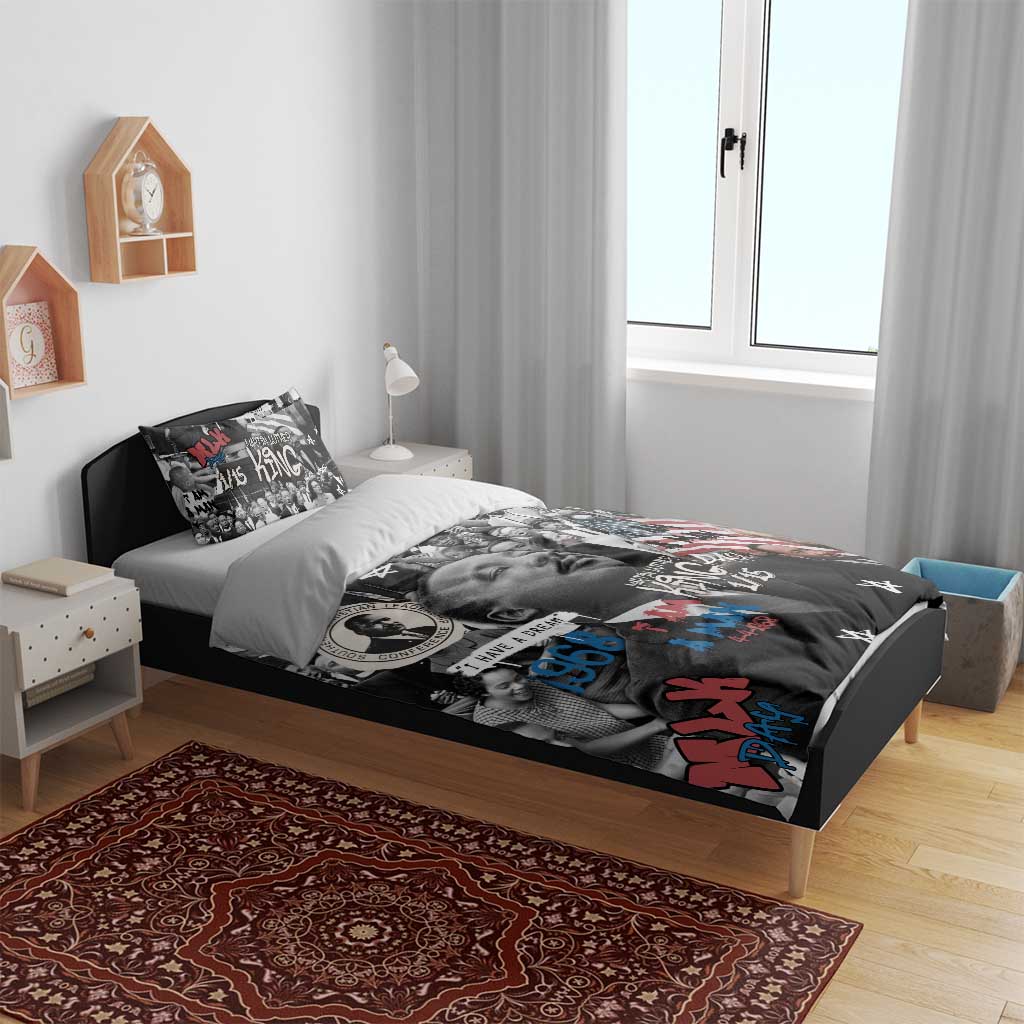 Martin Luther King Day Afro Bedding Set Civil Rights Leader - Classic American Street Graffiti TS04