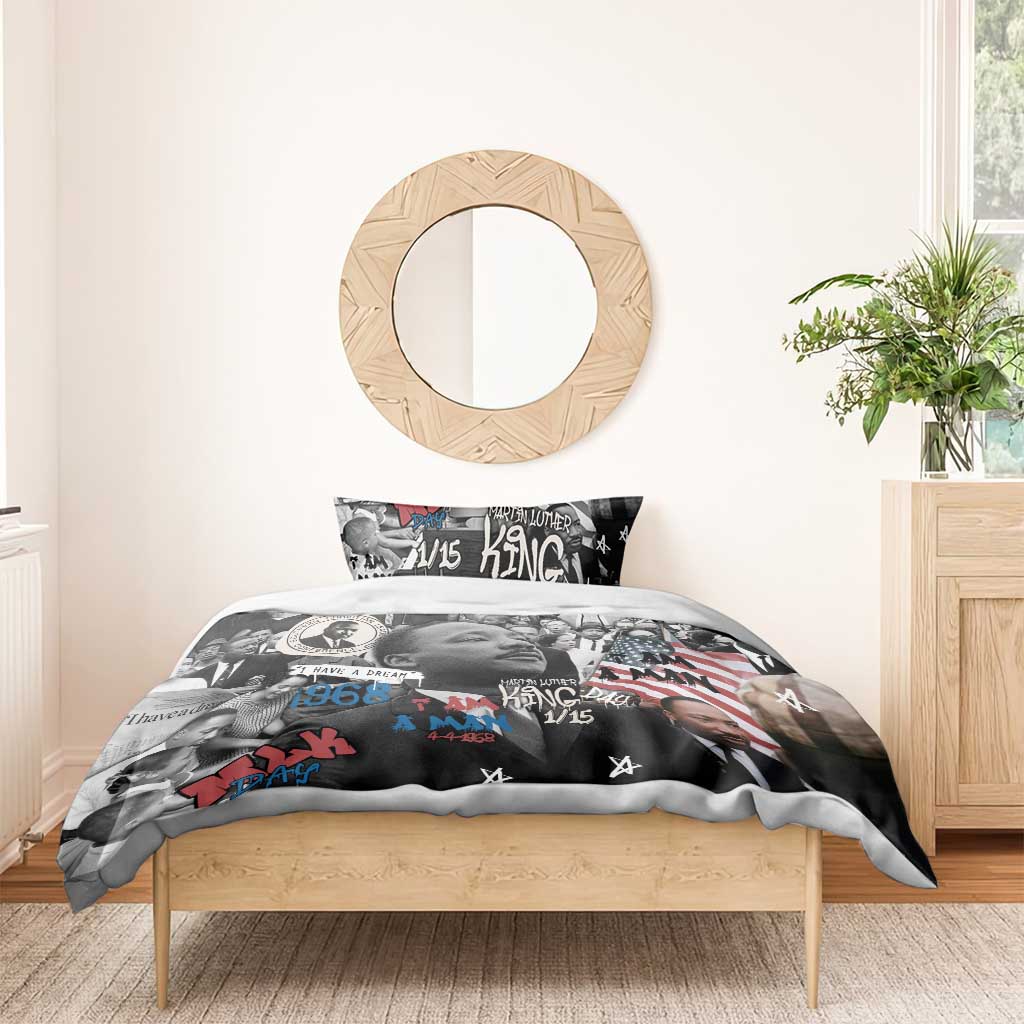 Martin Luther King Day Afro Bedding Set Civil Rights Leader - Classic American Street Graffiti TS04