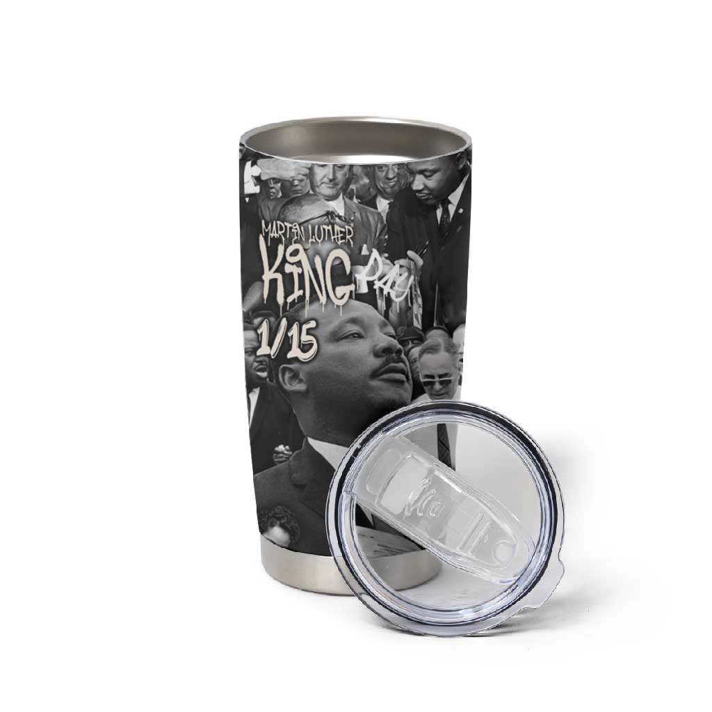 Martin Luther King Day Afro Tumbler Cup Civil Rights Leader - Classic American Street Graffiti TS04