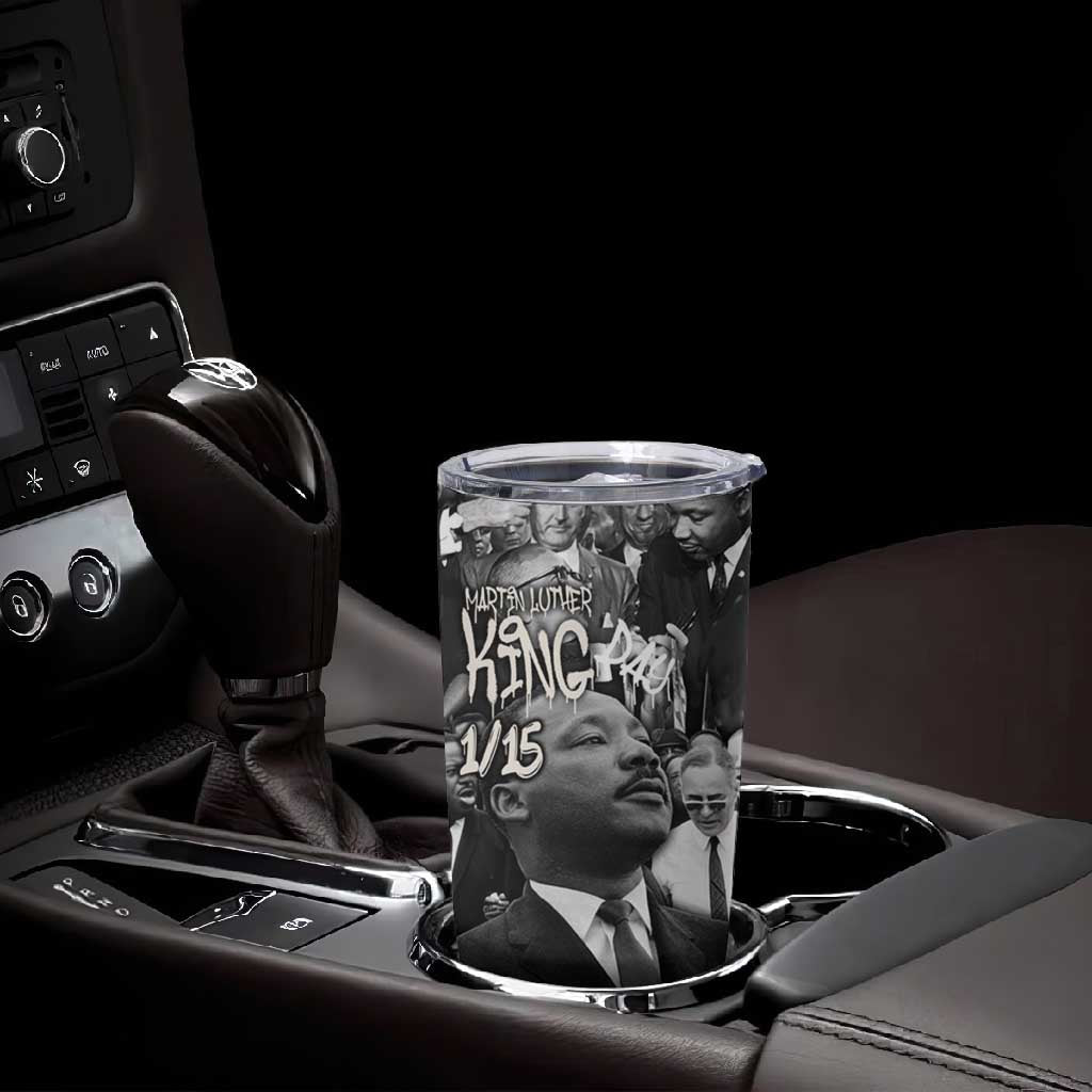 Martin Luther King Day Afro Tumbler Cup Civil Rights Leader - Classic American Street Graffiti TS04