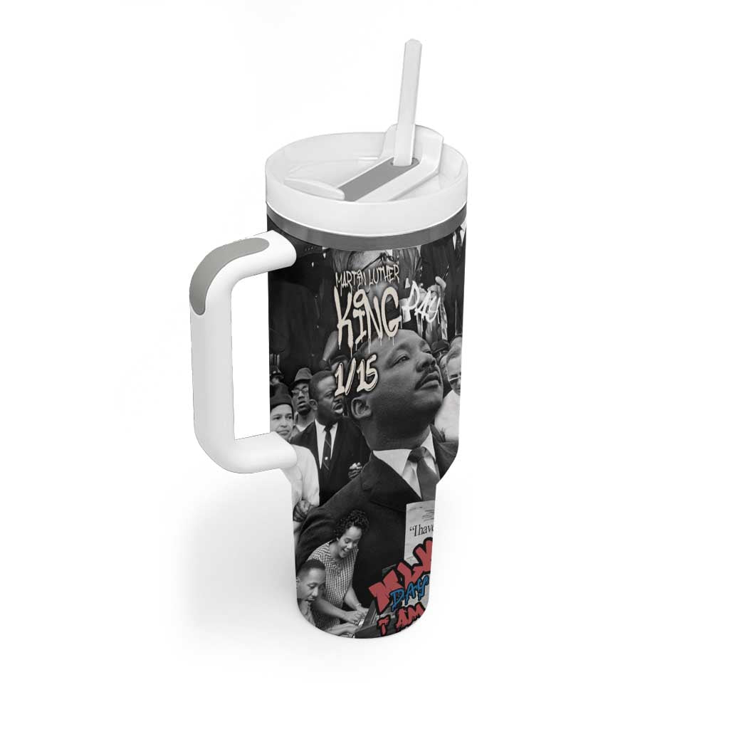 Martin Luther King Day Afro Tumbler With Handle Civil Rights Leader - Classic American Street Graffiti TS04