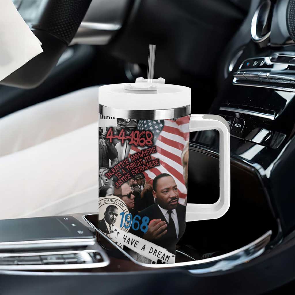 Martin Luther King Day Afro Tumbler With Handle Civil Rights Leader - Classic American Street Graffiti TS04