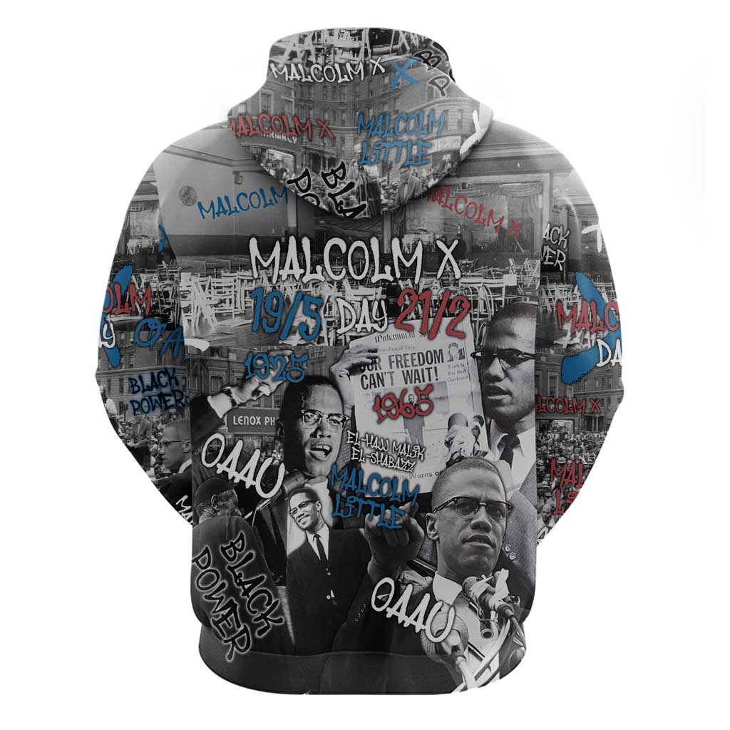 Malcolm X Hoodie Quotes Dates and Black History Activist Theme TS04