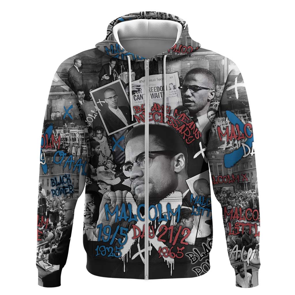 Malcolm X Hoodie Quotes Dates and Black History Activist Theme TS04