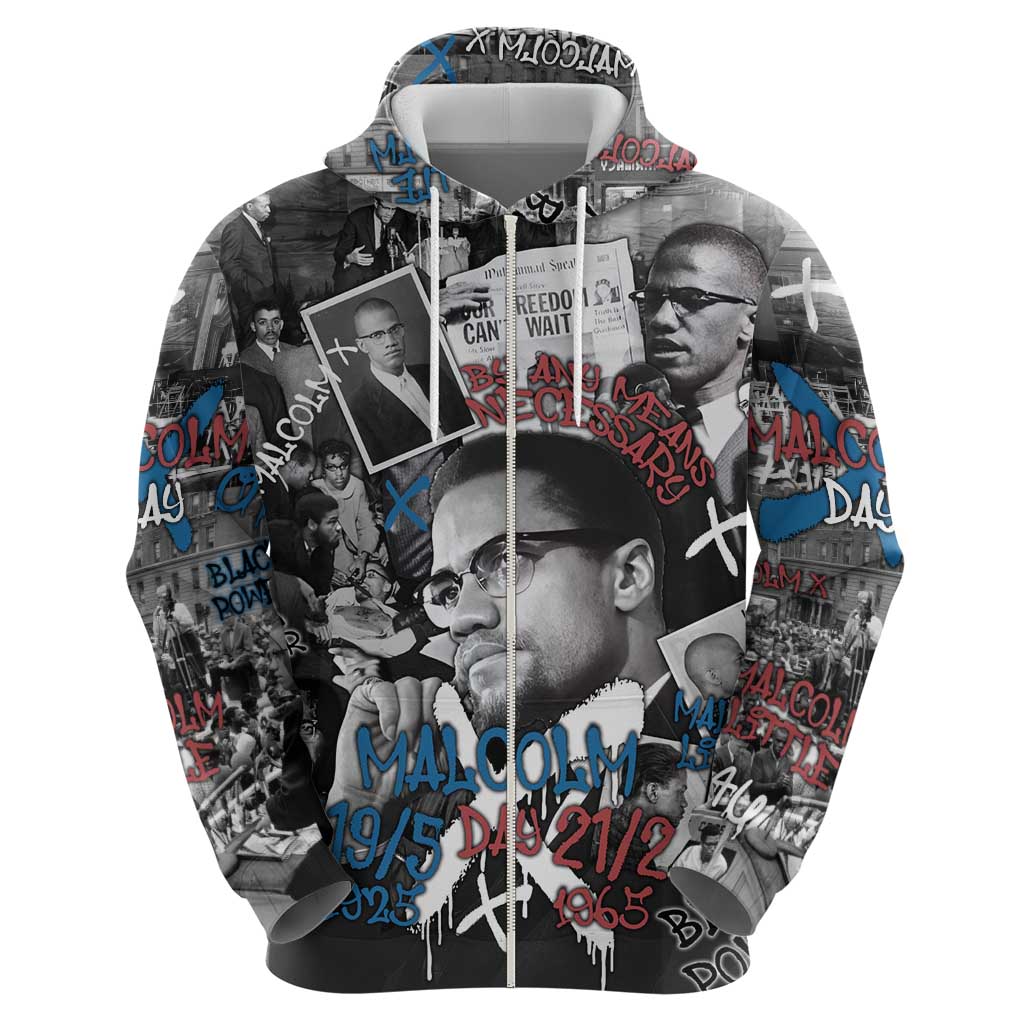 Malcolm X Hoodie Quotes Dates and Black History Activist Theme TS04