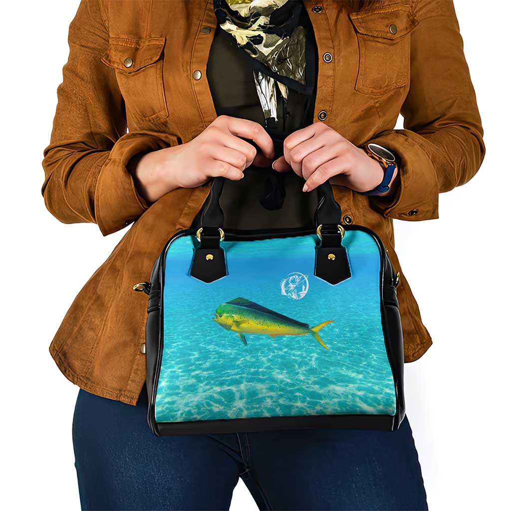 Mahi Mahi  Fishing Customize Name Shoulder Handbag Underwater Blue Background in Tropical Ocean Scene TS04