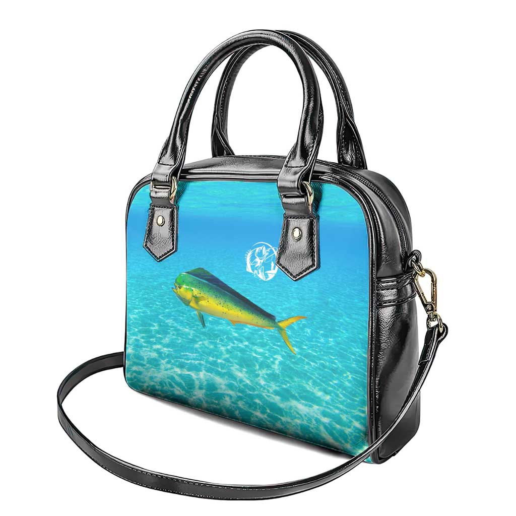 Mahi Mahi  Fishing Customize Name Shoulder Handbag Underwater Blue Background in Tropical Ocean Scene TS04