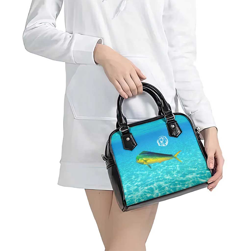 Mahi Mahi  Fishing Customize Name Shoulder Handbag Underwater Blue Background in Tropical Ocean Scene TS04