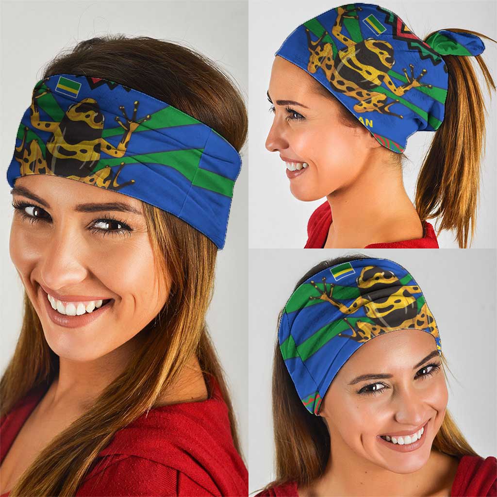 Indigenous Regions of Panama Embera-Wounaan Neck Gaiter Frog Graphic and Indigenous Pattern Guardians of the Forest TS04