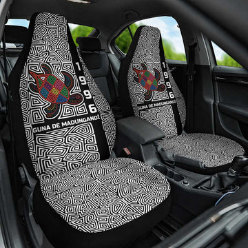 Indigenous Regions of Panama Guna de Madungandí Car Seat Cover with Colorful Turtle and Black White Geometric Pattern TS04