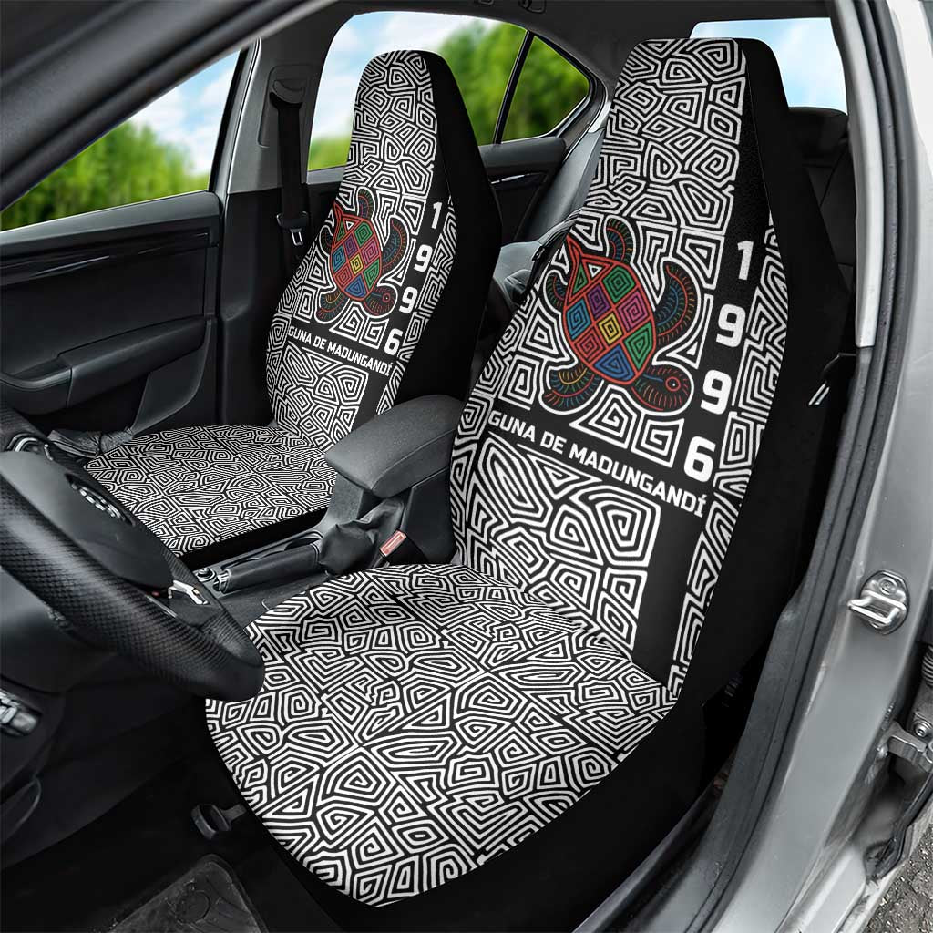 Indigenous Regions of Panama Guna de Madungandí Car Seat Cover with Colorful Turtle and Black White Geometric Pattern TS04