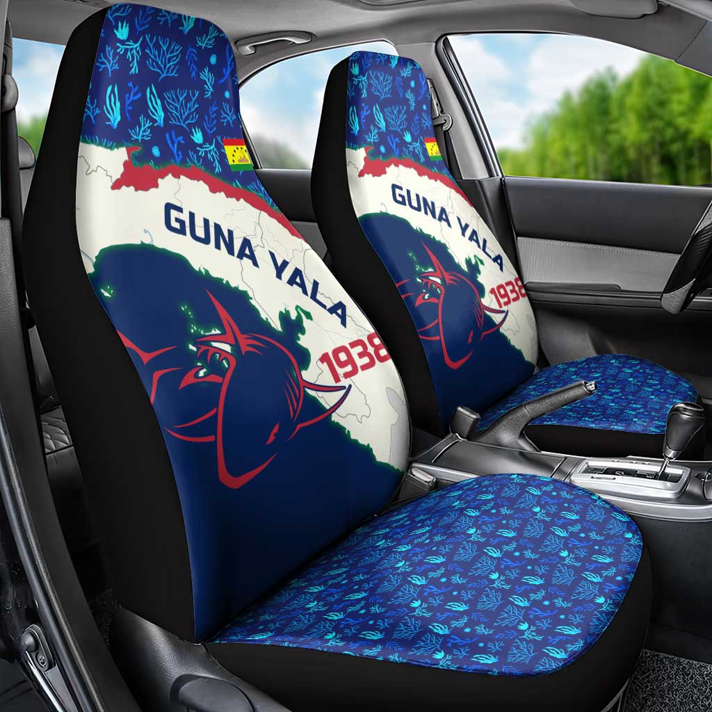 Indigenous Regions of Panama Guna Yala Car Seat Cover with Regional Map Lobster Graphic and Coral Pattern 1938 TS04