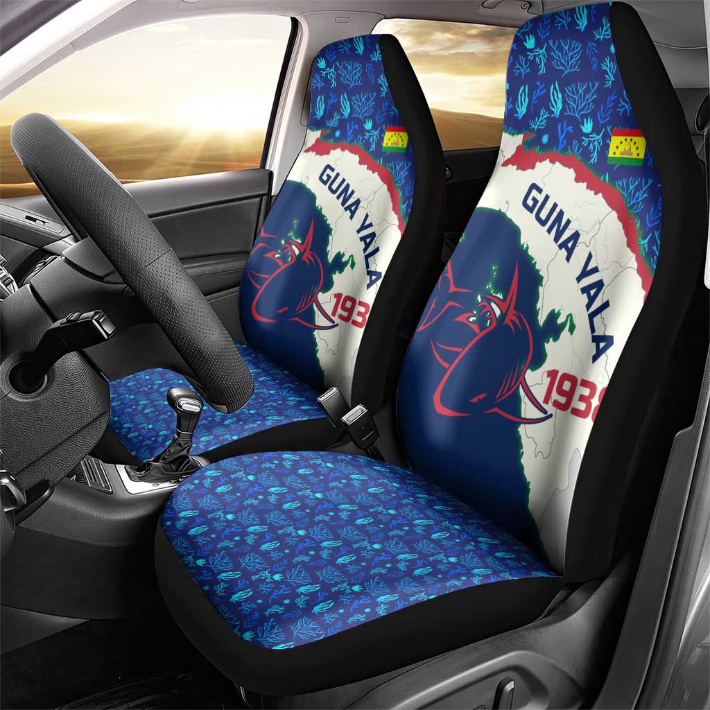 Indigenous Regions of Panama Guna Yala Car Seat Cover with Regional Map Lobster Graphic and Coral Pattern 1938 TS04