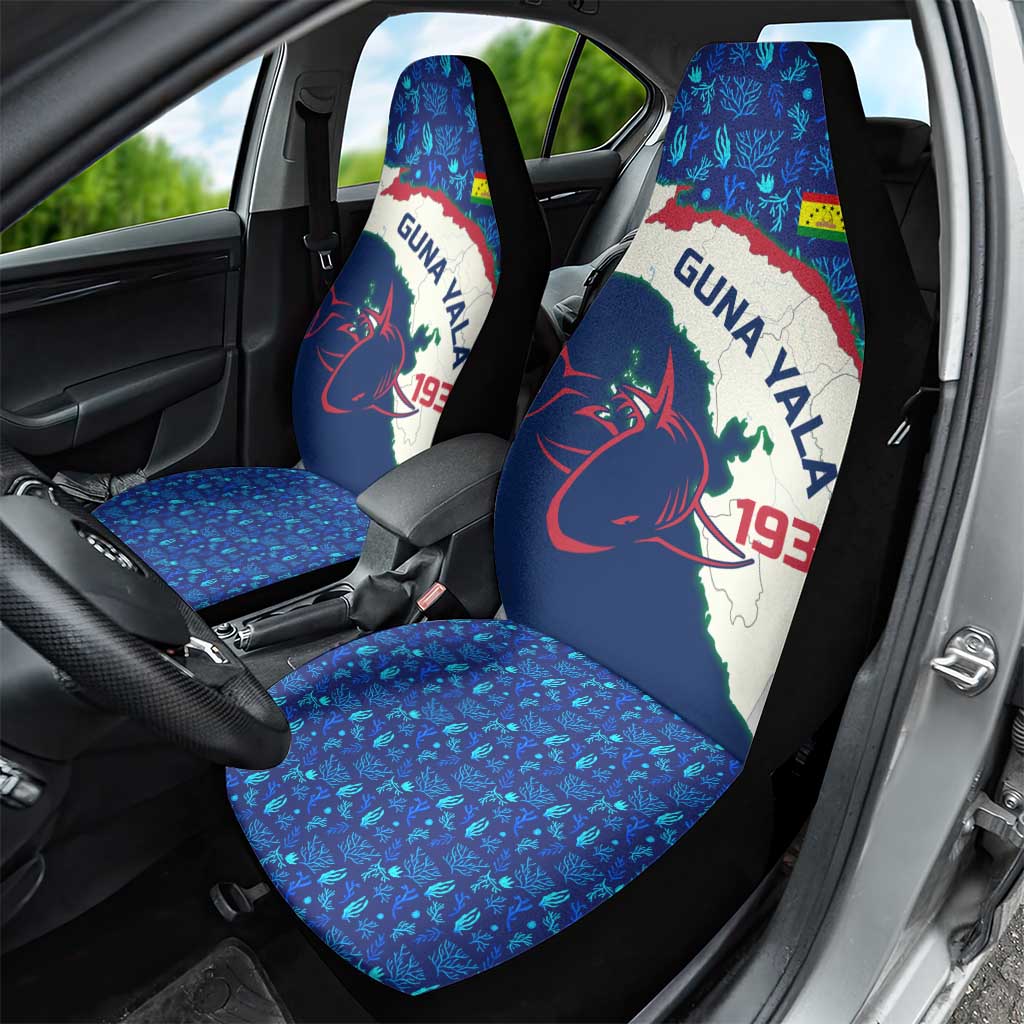 Indigenous Regions of Panama Guna Yala Car Seat Cover with Regional Map Lobster Graphic and Coral Pattern 1938 TS04