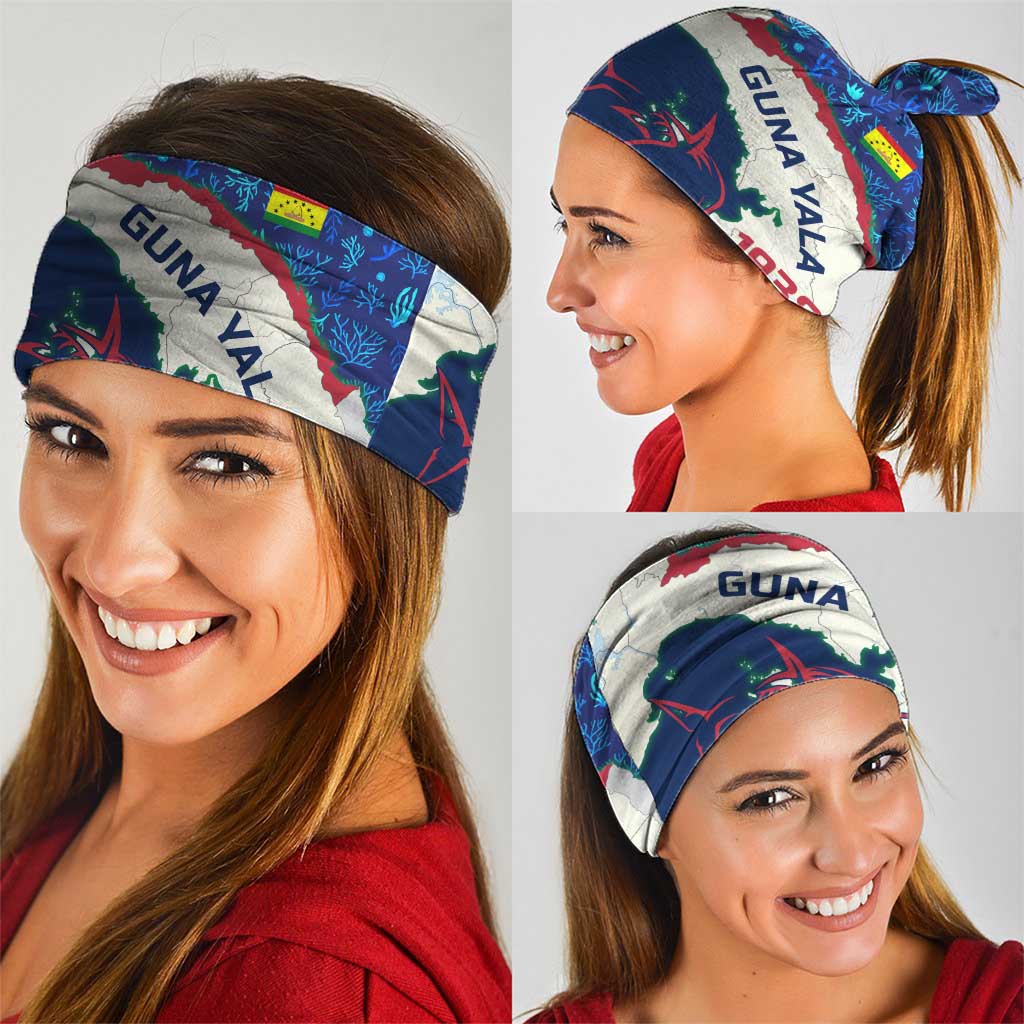 Indigenous Regions of Panama Guna Yala Neck Gaiter with Regional Map Lobster Graphic and Coral Pattern 1938 TS04
