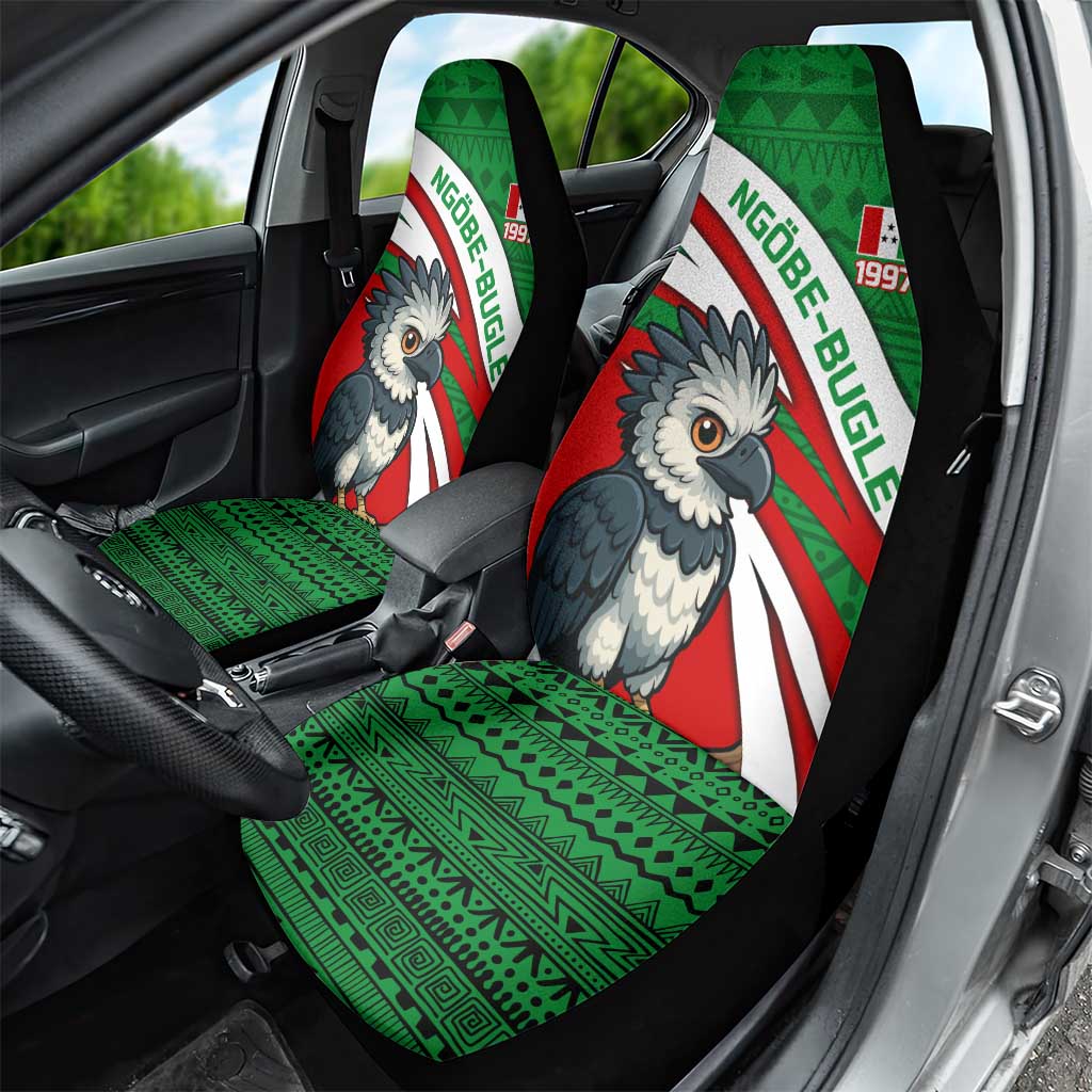 Indigenous Regions of Panama Ngabe-Bugle Car Seat Cover with Harpy Eagle Graphic and Green Red Tribal Pattern 1997 TS04
