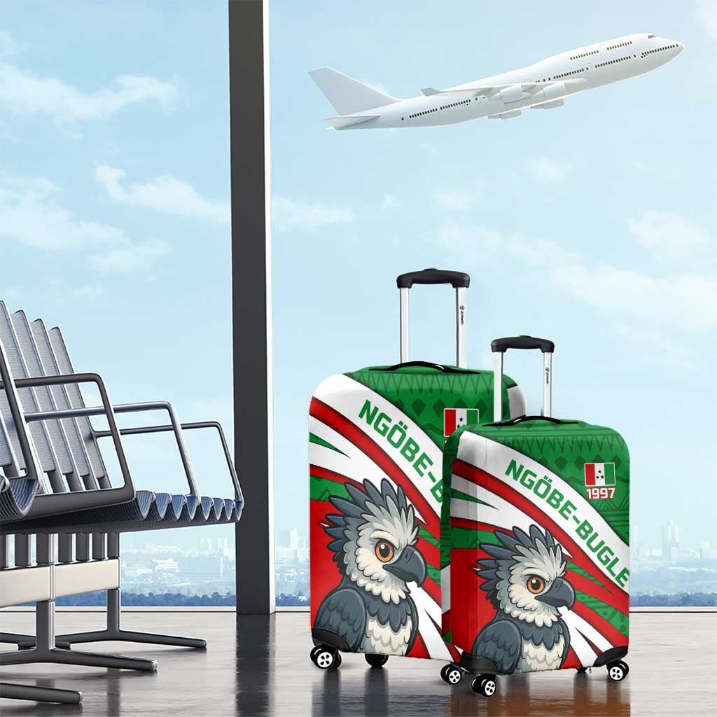 Indigenous Regions of Panama Ngabe-Bugle Luggage Cover with Harpy Eagle Graphic and Green Red Tribal Pattern 1997 TS04