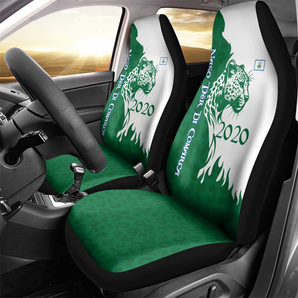 Indigenous Regions of Panama Naso Tjer Di Comarca Car Seat Cover with Jaguar Graphic and Green White Territory and Life 2020 TS04