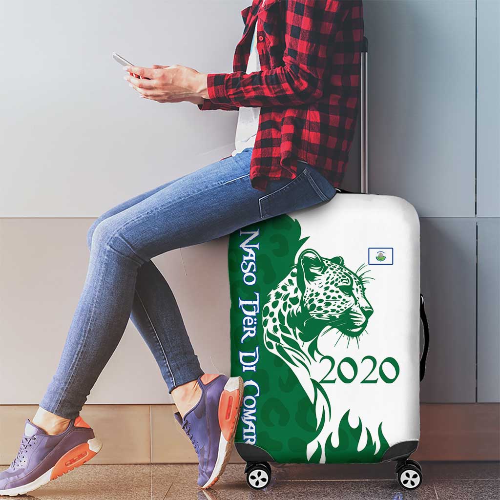 Indigenous Regions of Panama Naso Tjer Di Comarca Luggage Cover with Jaguar Graphic and Green White Territory and Life 2020 TS04