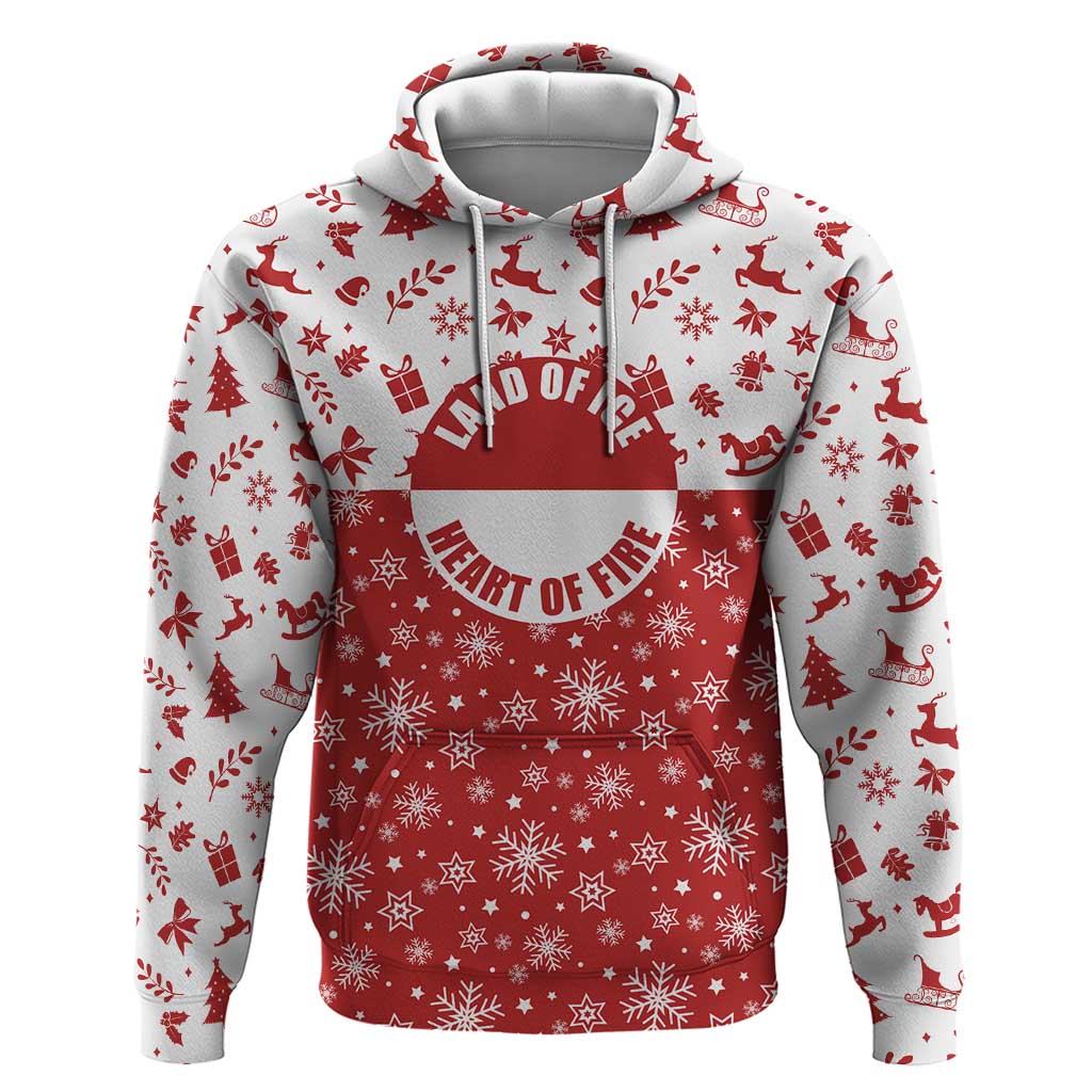 Greenland Christmas Hoodie Land of Ice Heart of Fire TS04