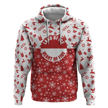 Greenland Christmas Hoodie Land of Ice Heart of Fire TS04