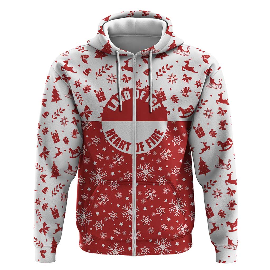 Greenland Christmas Hoodie Land of Ice Heart of Fire TS04