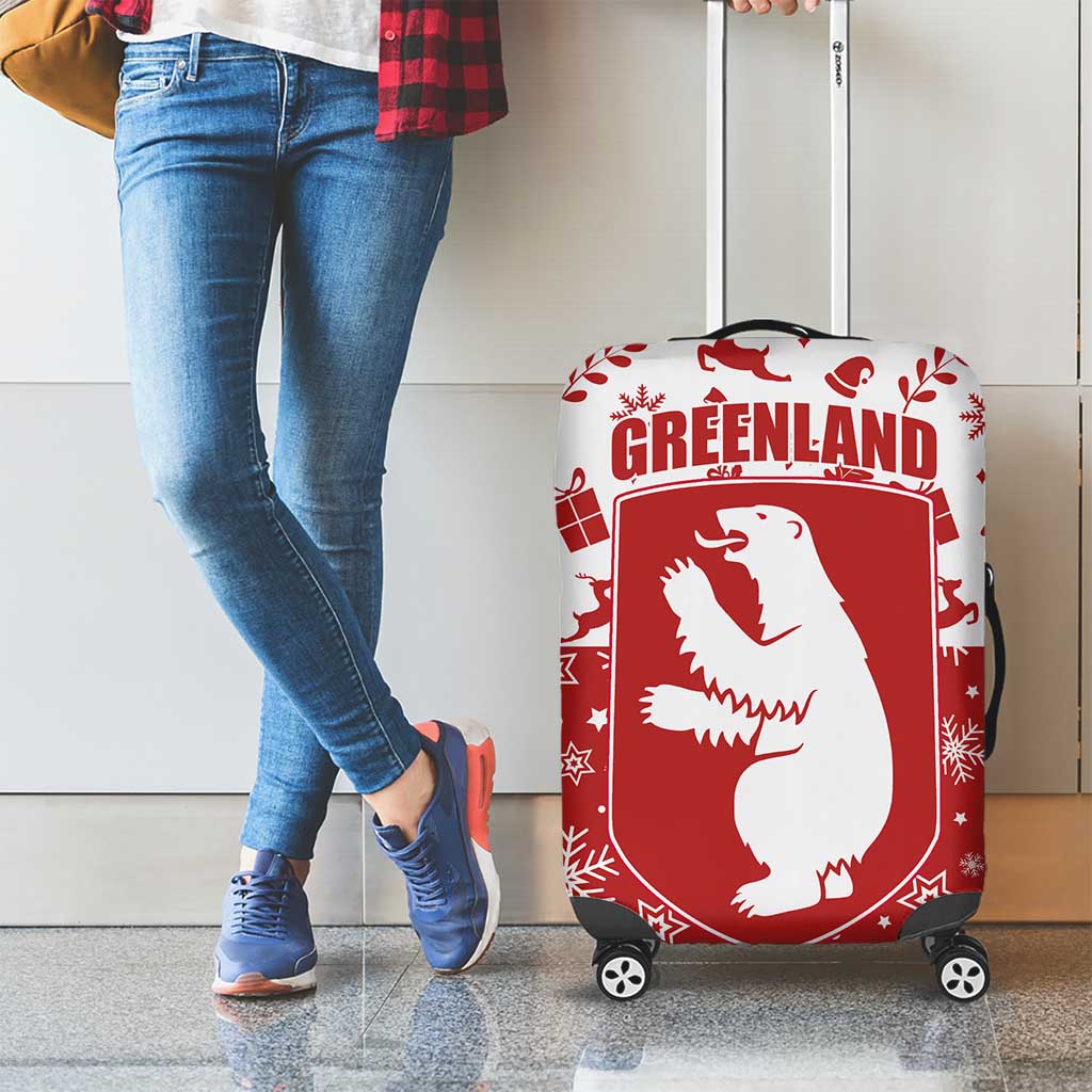 Greenland Christmas Luggage Cover Land of Ice Heart of Fire TS04