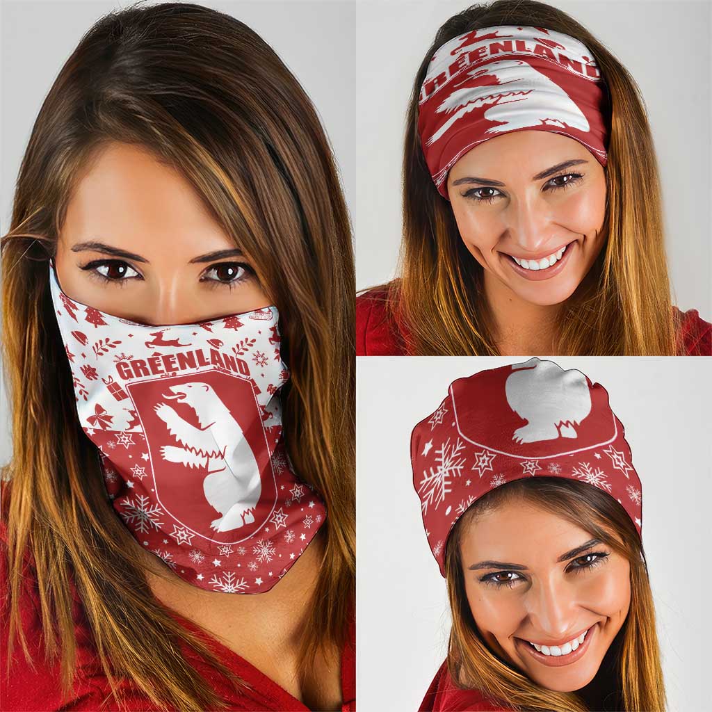 Greenland Christmas Neck Gaiter Land of Ice Heart of Fire TS04