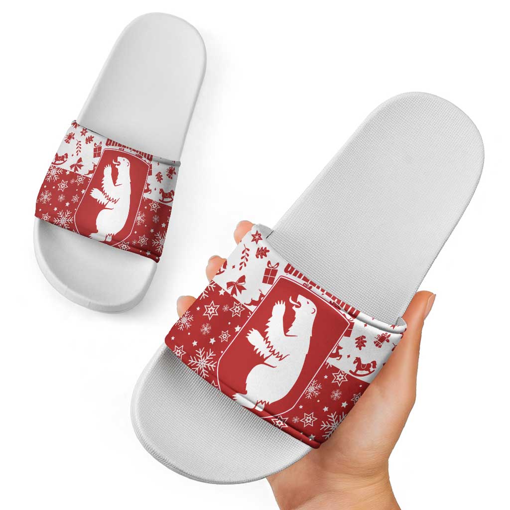 Greenland Christmas Slide Sandals Land of Ice Heart of Fire TS04