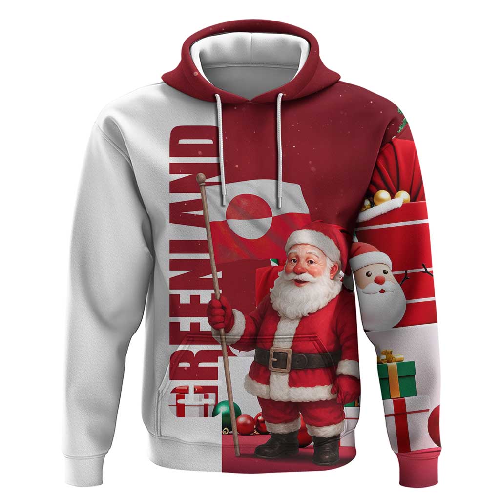 Greenland Santa Christmas Hoodie Nordic Holiday Pride Design TS04