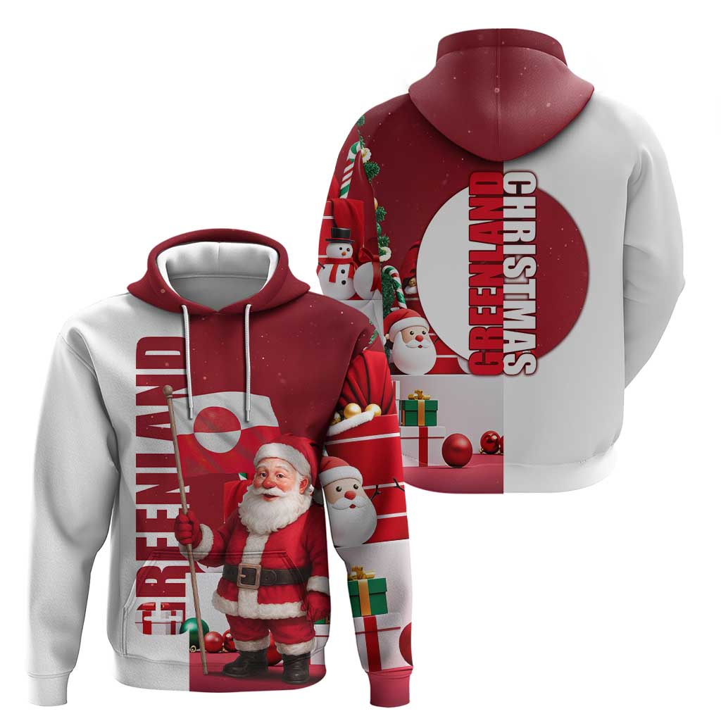 Greenland Santa Christmas Hoodie Nordic Holiday Pride Design TS04