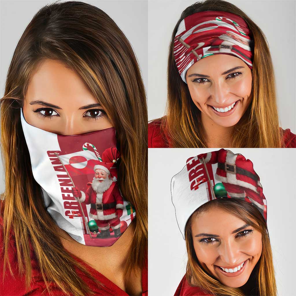 Greenland Santa Christmas Neck Gaiter Nordic Holiday Pride Design TS04