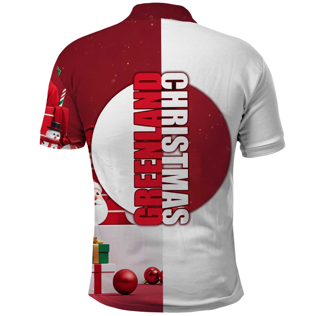 Greenland Santa Christmas Polo Shirt Nordic Holiday Pride Design TS04